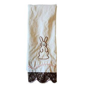 Bunny Applique Towell with Scallop Edge
